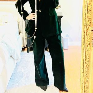 Velvet deep green women’s suit size 10